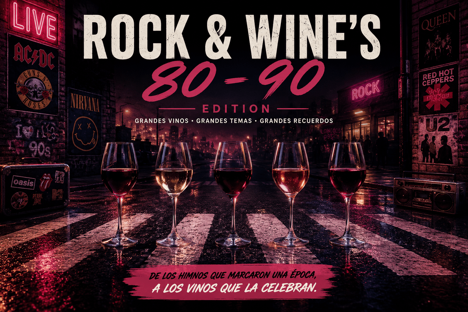 Rock and wine: 80's - 90's edition